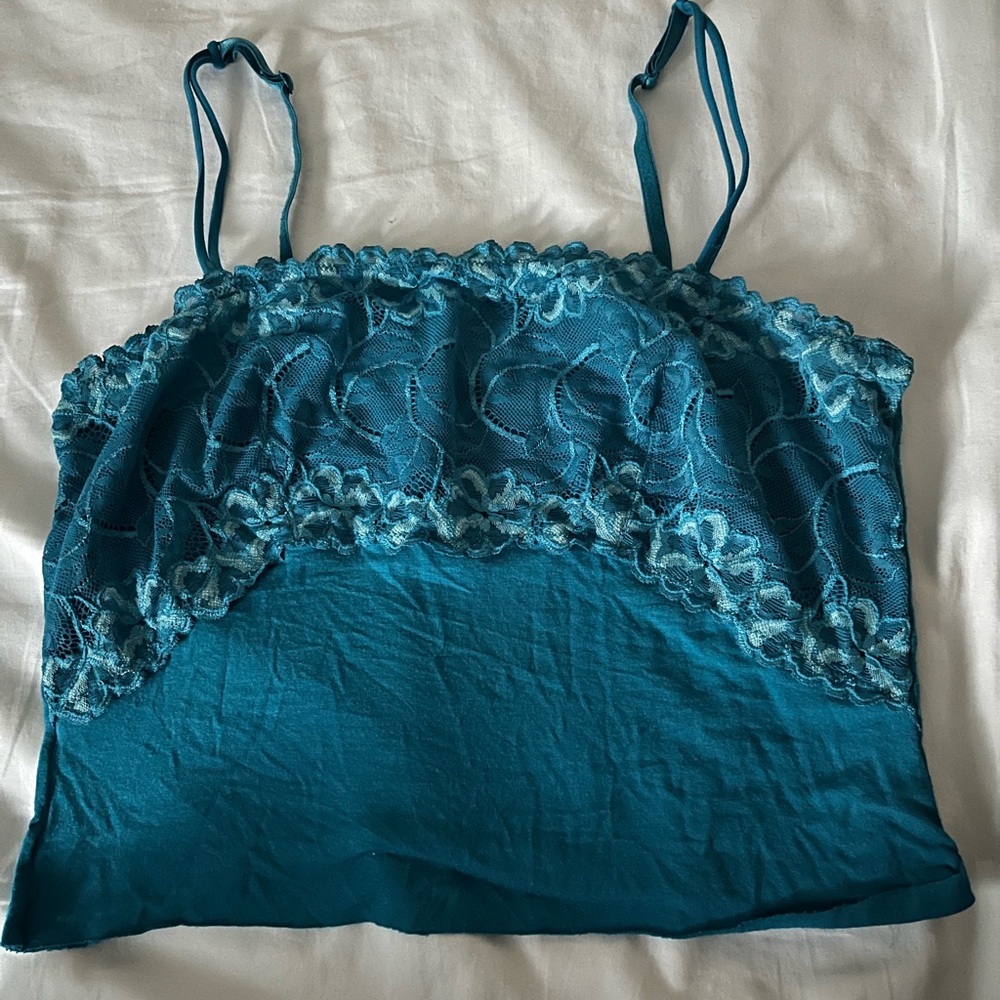 Jezebel Turquoise Lace Camisole